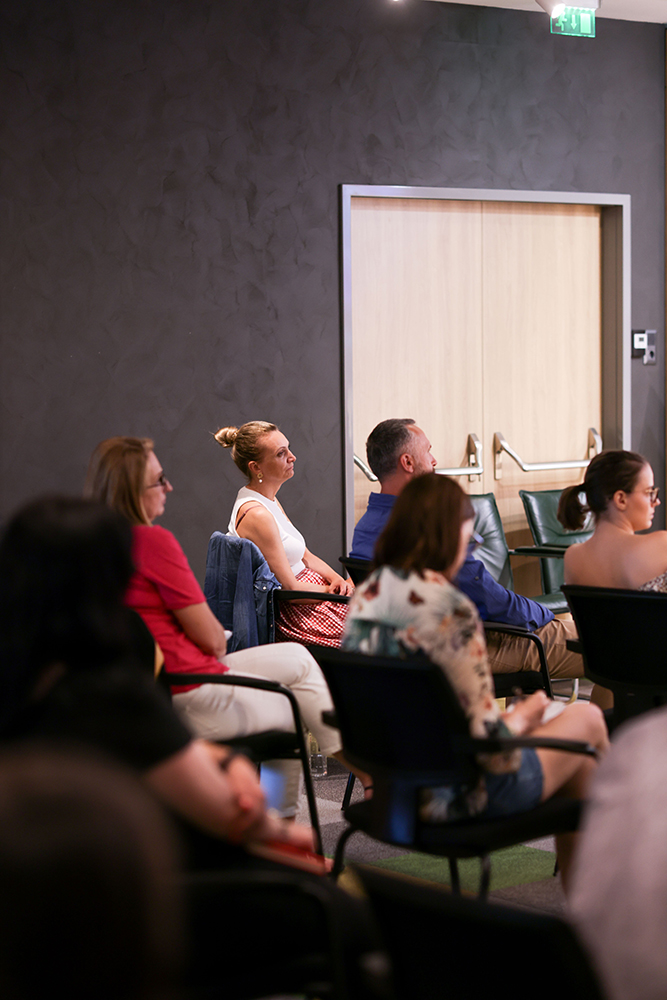 Participants listening at the workshop